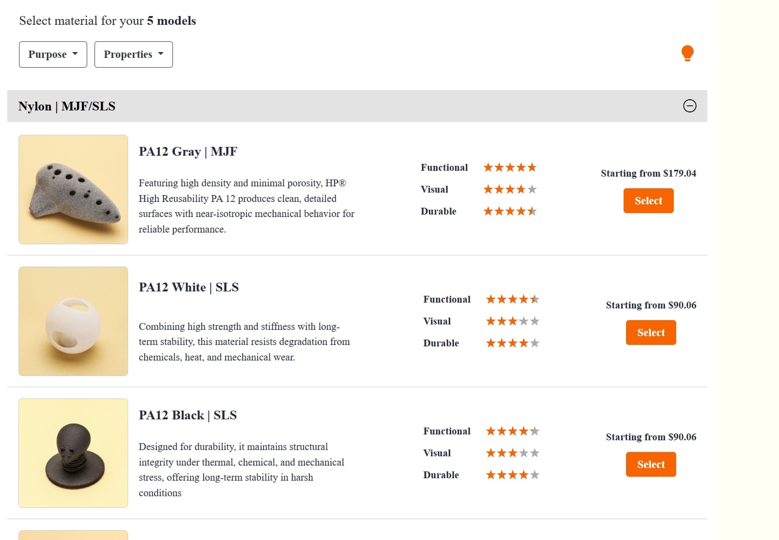 3d printing material selection_hi3dp platform
